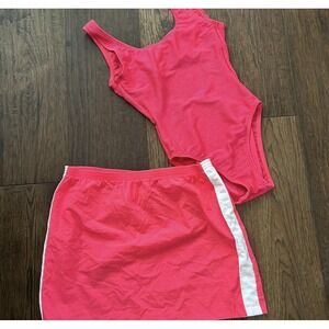 Vintage Hot Pink Catalina Swimsuit, And Skirt